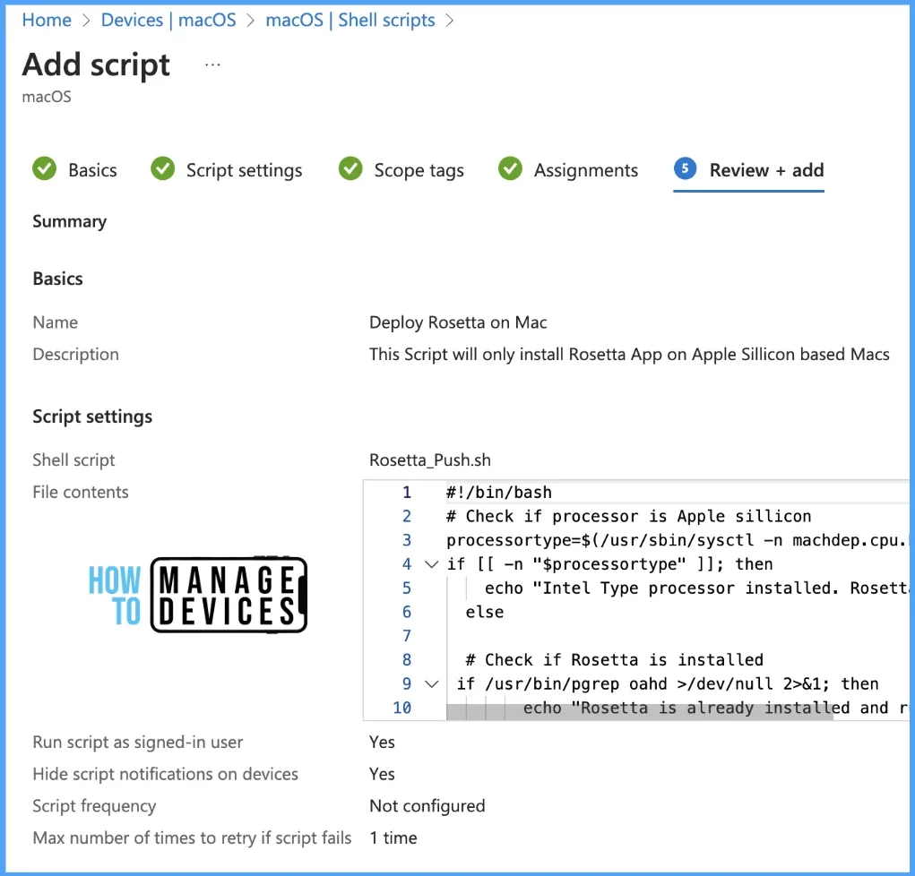 Install Rosetta 2 on Apple Silicon MacBooks using Intune - Fig. 8